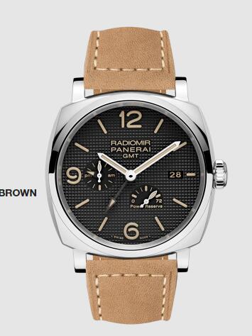 Panerai Radiomir GMT Power Reserve 45mm Replica Watch PAM00628 SCAMOSCIATO BROWN